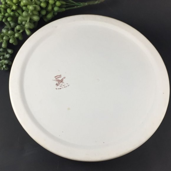 Heavy Antique English Porcelain Mother Goose Baby Dish Alphabet Little Miss Muff - Picture 7 of 7